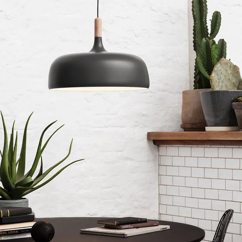 suspension macarone moderne en fer pour restaurant café - vue 4 sur 12