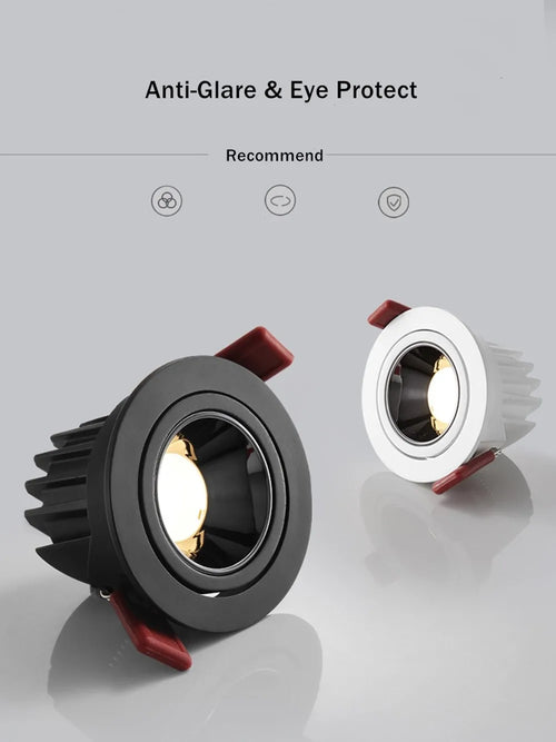 spot encastré led angle réglable en aluminium pour magasin de bureau - vue 4 sur 6