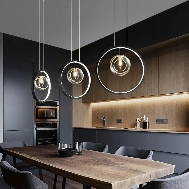 suspension en métal noir avec cordon réglable pour éclairage intérieur - vue 5 sur 25