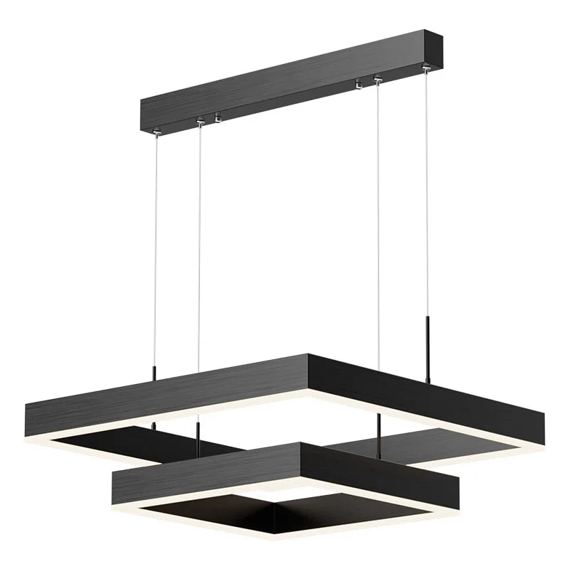 2024Modern Chandelier Square bedroom Chandelier Lighting  Hanging Lamp Home Lighting Samsarah Lighting - vue 5 sur 11