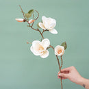 fleur artificielle de magnolia en soie pour décoration élégante