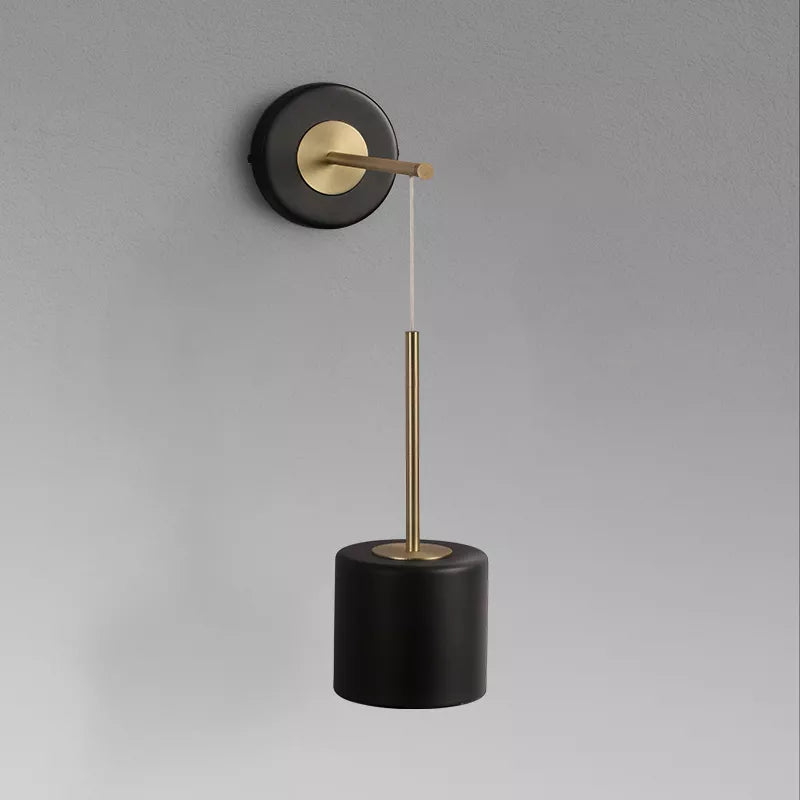 Aisilan appliques murales suspendues de luxe applique murale suspendues noires et dorées 5W luminaire LED pour chambre à coucher et étude - vue 2 sur 7