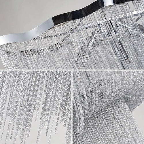 suspension moderne à pampilles en aluminium pour éclairage décoratif intérieur - vue 5 sur 8