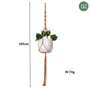 paniers suspendus en macramé pour plantes et décoration