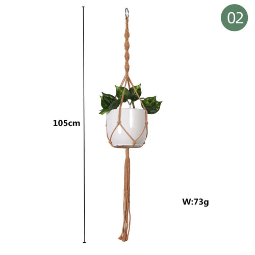 paniers suspendus en macramé pour plantes et décoration - vue 22 sur 30
