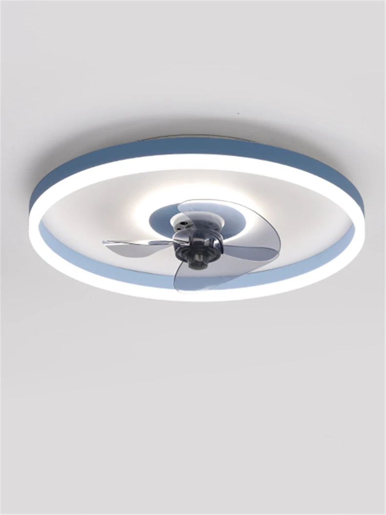 plafonnier moderne avec ventilateur et leds 3 couleurs - vue 5 sur 18