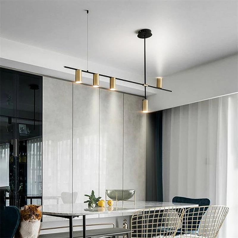 lustre simple led moderne pour café restaurant - vue 3 sur 11
