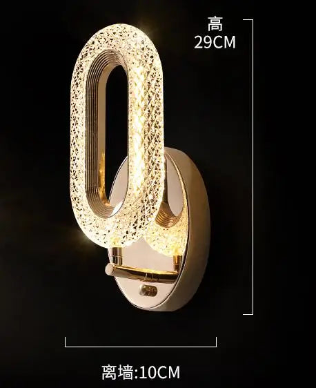 applique murale à led abat-jour diamant design moderne pour intérieur - vue 9 sur 8