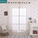 Voilage tulle brodé fleurs style européen salon chambre