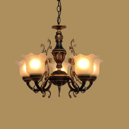 lustre style européen pour éclairage intérieur et décoration maison - vue 3 sur 12