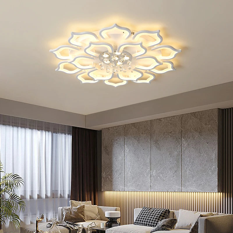 plafonnier led créatif creux sculpté luxueux luminaire intérieur décoration - vue 3 sur 10