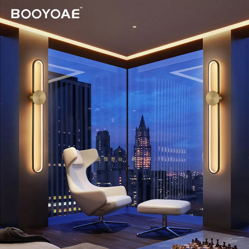Appliques murales modernes pour chambre en aluminium chambre chevet design hôtel salon fond éclairage mural escalier applique applique murale - vue 3 sur 12