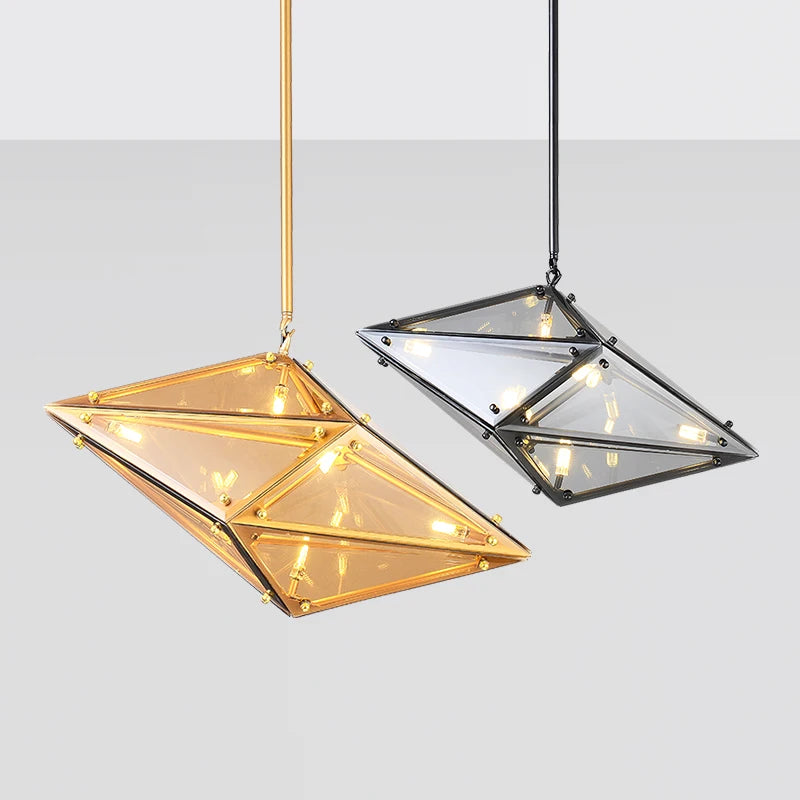 suspension luxueuse en verre de style moderne - vue 3 sur 10