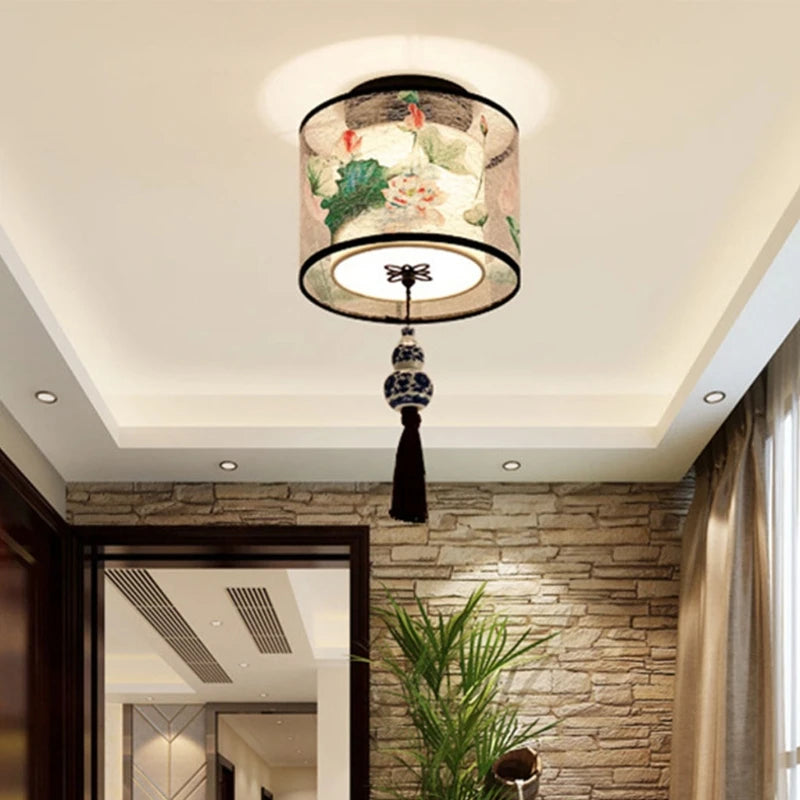Plafonnier Led suspendu classique et Vintage chinois - vue 3 sur 10