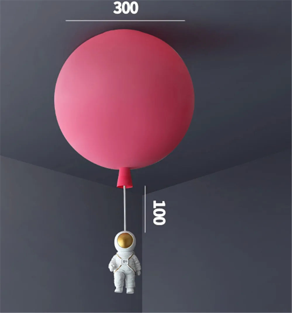 plafonnier led nordique avec astronaute et ballons pour enfants - vue 11 sur 28