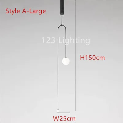 suspension moderne en métal noir pour intérieur contemporain