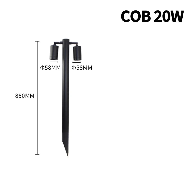 Lumière de pelouse lumières extérieures moderne en aluminium étanche IP54 paysage lumières LED de jardin 110V 220V cour paysage pelouse lumière - vue 12 sur 14