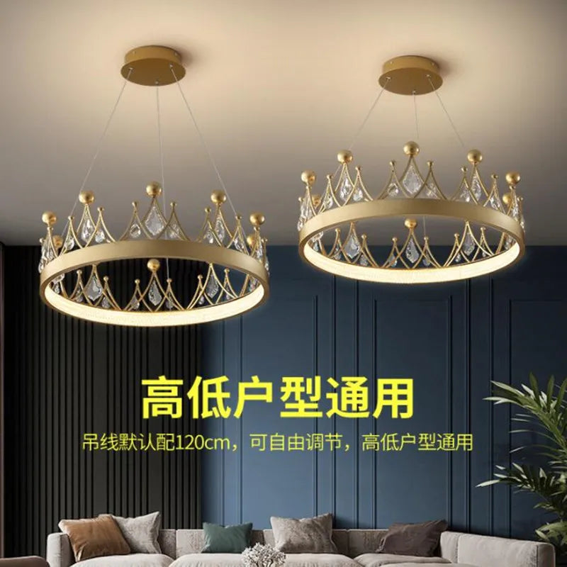 lustre moderne en cristal design nordique pour éclairage intérieur - vue 3 sur 10