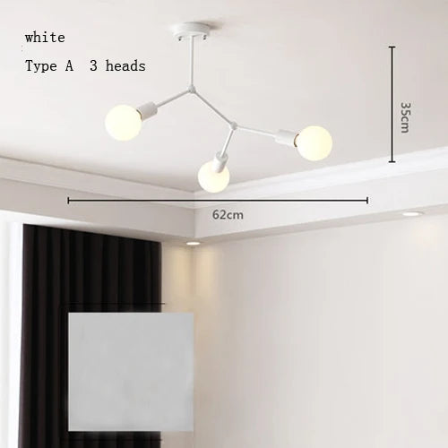 lustre moderne à plusieurs têtes pour intérieur créatif - vue 16 sur 27