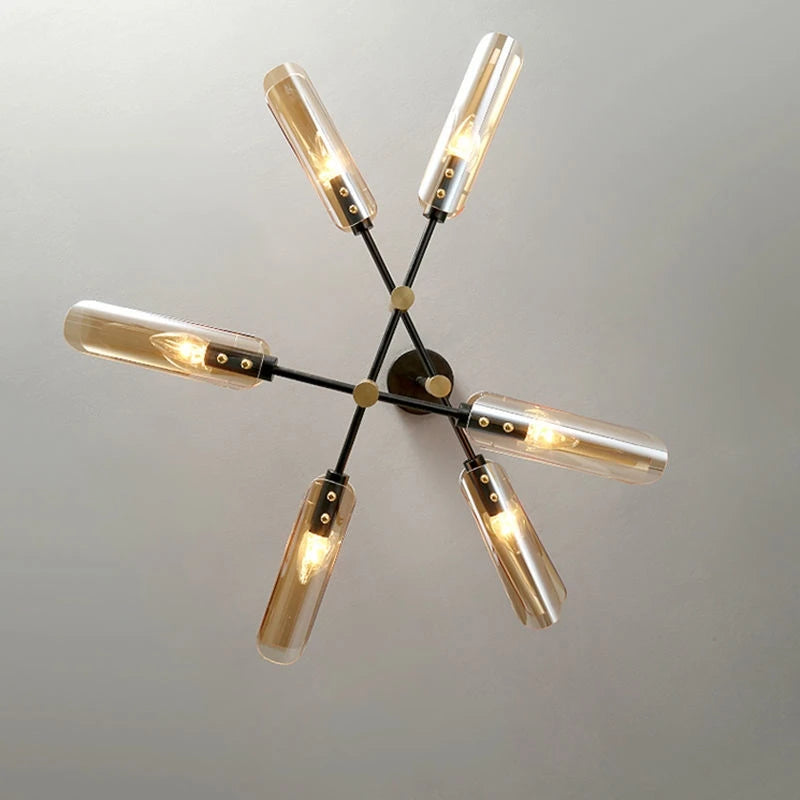 lustre en verre au design nordique et créatif - vue 5 sur 12