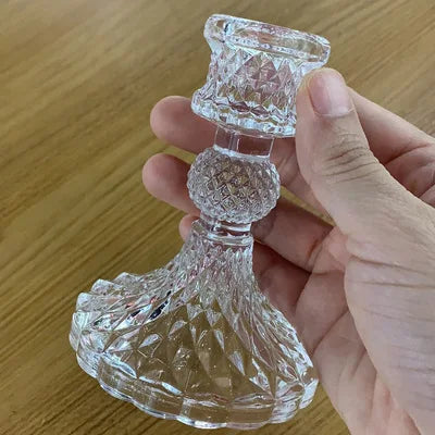bougeoir en verre style européen pour décoration intérieure - vue 8 sur 8