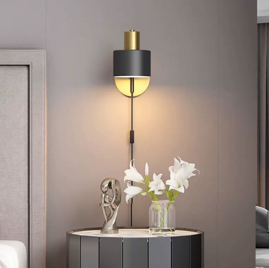 Applique murale LED noir et laiton doré Aveiro - vue 5 sur 7