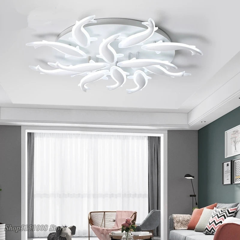 plafonnier led nordique moderne intérieur - vue 5 sur 10