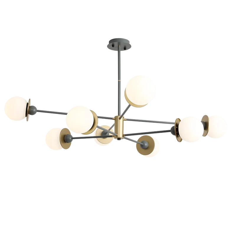 lustre moderne boule de verre pour éclairage intérieur décoratif - vue 6 sur 10