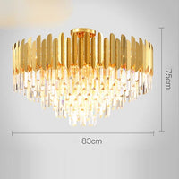lampe LED post-moderne en acier inoxydable cristal marbre doré