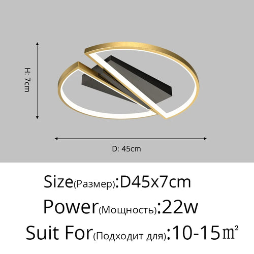 plafonnier led en aluminium éclairage décoratif pour intérieur - vue 14 sur 14