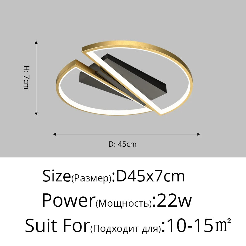 plafonnier led en aluminium éclairage décoratif pour intérieur - vue 14 sur 14