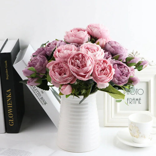 bouquet de fleurs artificielles pour décoration de jardin et mariage - vue 2 sur 18