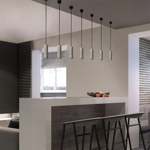 suspension moderne à led en béton pour décoration industrielle - vue 7 sur 12