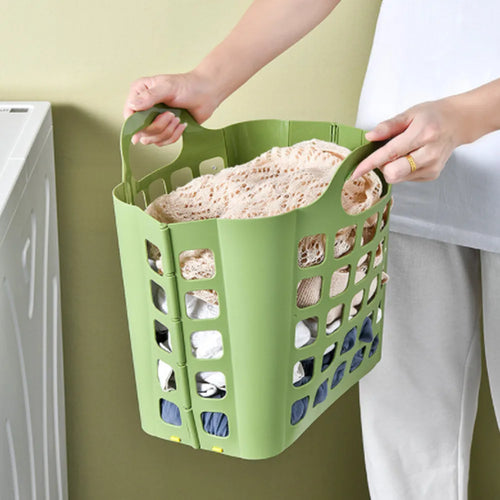 panier à linge pliable mural pour rangement de vêtements - vue 2 sur 9