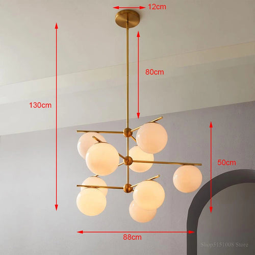 lustre moderne led nordique pour cuisine et restaurant - vue 8 sur 8