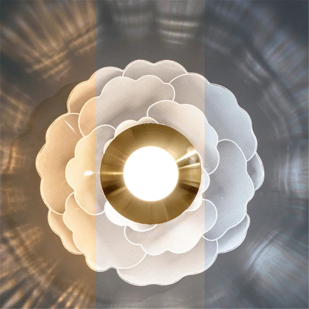 applique murale led moderne à fleurs interchangeables pour décoration intérieure - vue 5 sur 9