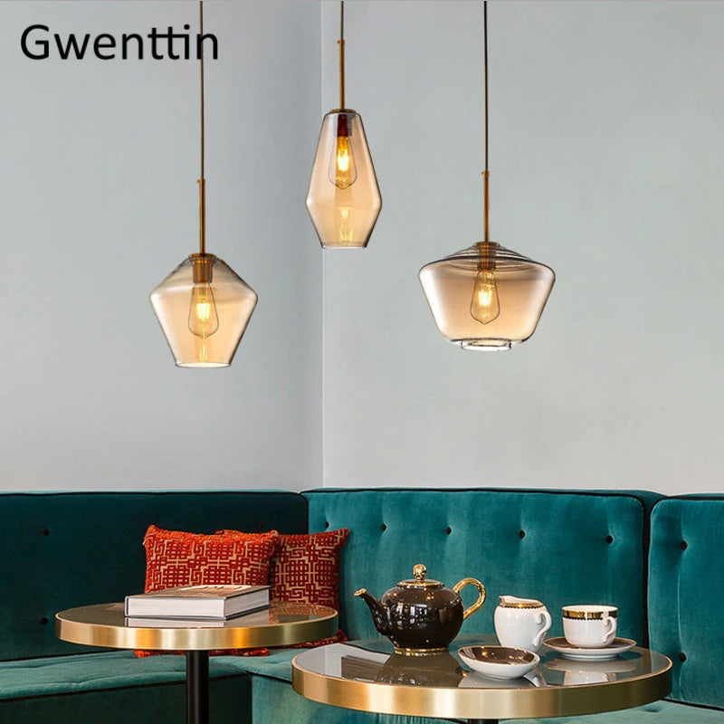 suspension moderne en verre pour décoration intérieure élégante - vue 1 sur 12