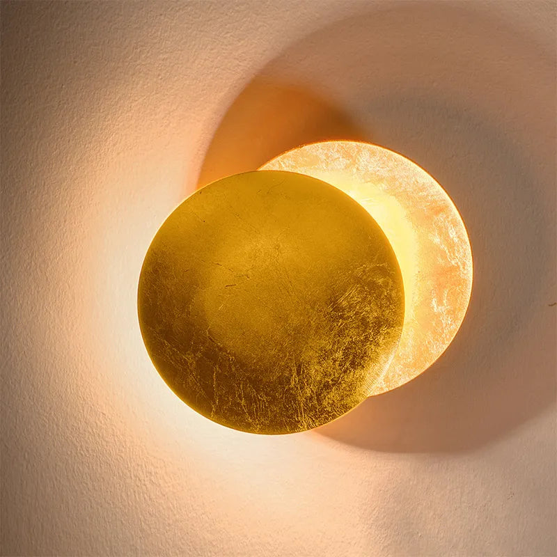 Applique LED ronde or cuivre moon eclipse - vue 2 sur 11