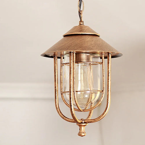 lustre vintage américain pour extérieur en verre - vue 7 sur 8