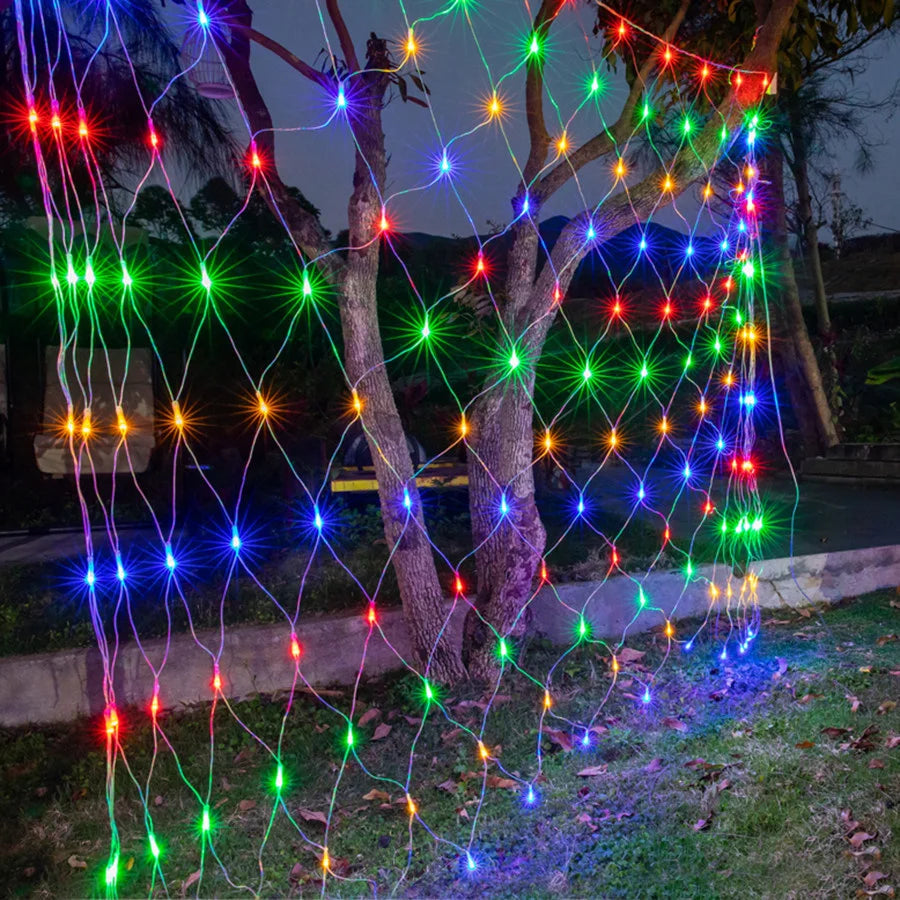 filet lumineux extérieur à 200 led connectable 8 modes décoratif - vue 5 sur 10
