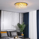 plafonnier led rond cristal luxe style postmoderne européen
