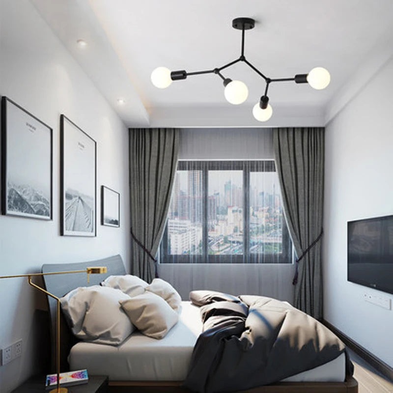 lustre moderne à plusieurs têtes pour intérieur créatif - vue 5 sur 27