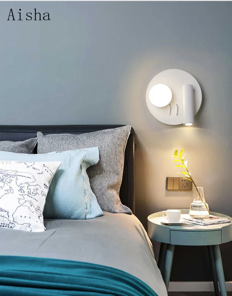 applique murale moderne rotative à led pour intérieur décoratif - vue 5 sur 10