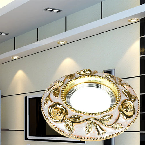 spot encastrable à led motif rose dorée style européen pour intérieur - vue 9 sur 8
