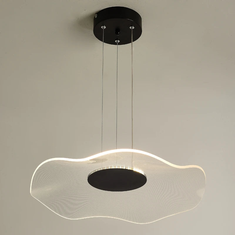 lampe led simple moderne lustre nordique feuille de lotus gradation - vue 5 sur 8