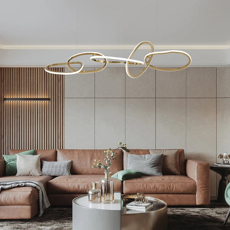 plafonnier led suspendu design moderne pour intérieur décoratif - vue 5 sur 9