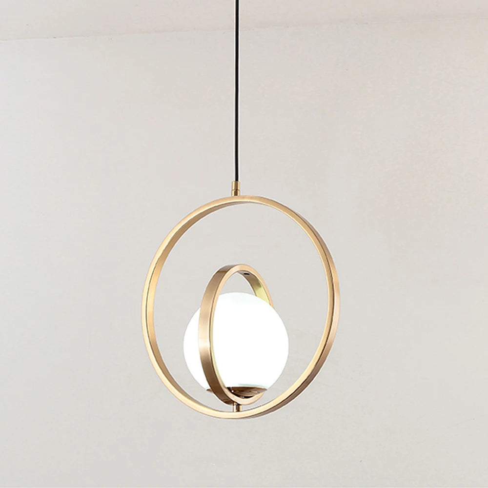 lustre rond en verre nordique minimaliste design de luxe