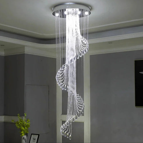 lustre en cristal moderne créatif avec éclairage led - vue 3 sur 6