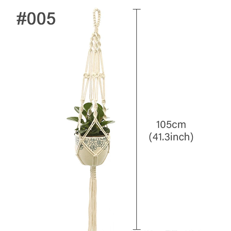 suspension macramé pour plantes et décoration murale naturelle - vue 14 sur 20