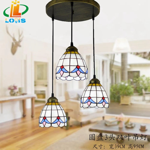 lampe de table tiffany moderne trois niveaux éclairage dôme décoratif - vue 3 sur 10